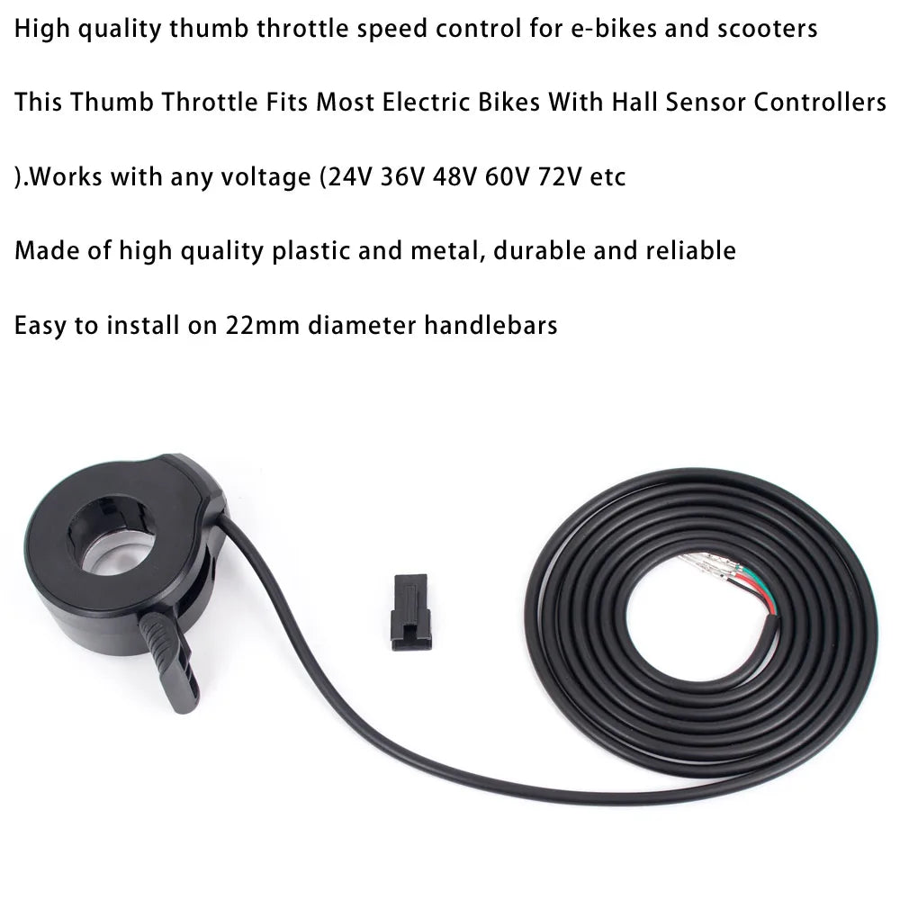 Daumengasgriff für E-Bike mit wasserdichtem Stecker – clever-campen Ansicht 2