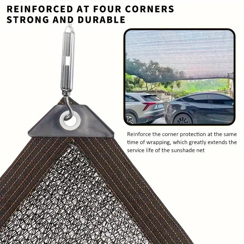 Schwarzes Sonnenschutznetz für Balkon und Garten – clever-campen Ansicht 4