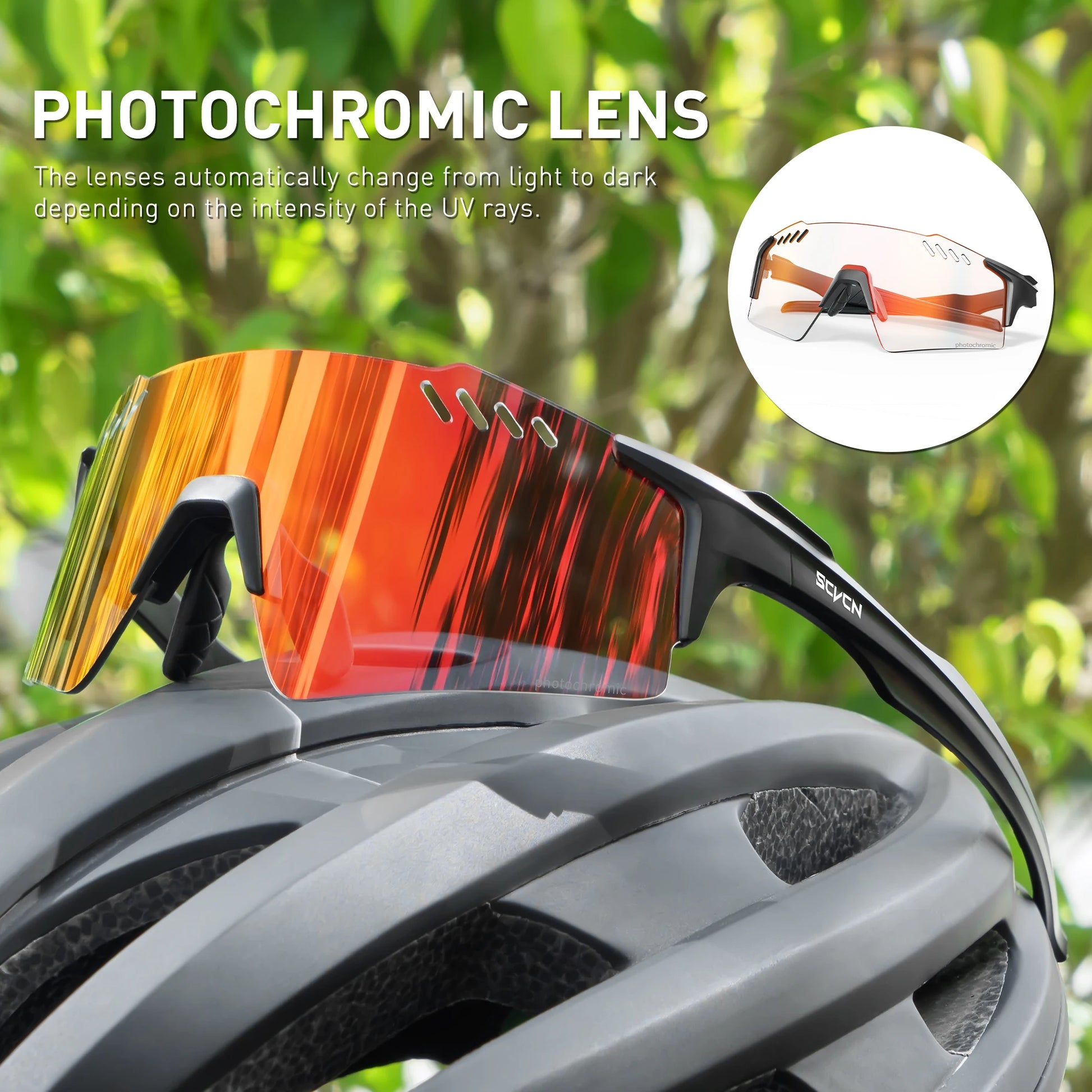 Photochrome Fahrradbrille UV400 für Outdoor-Sport – clever-campen Ansicht 4