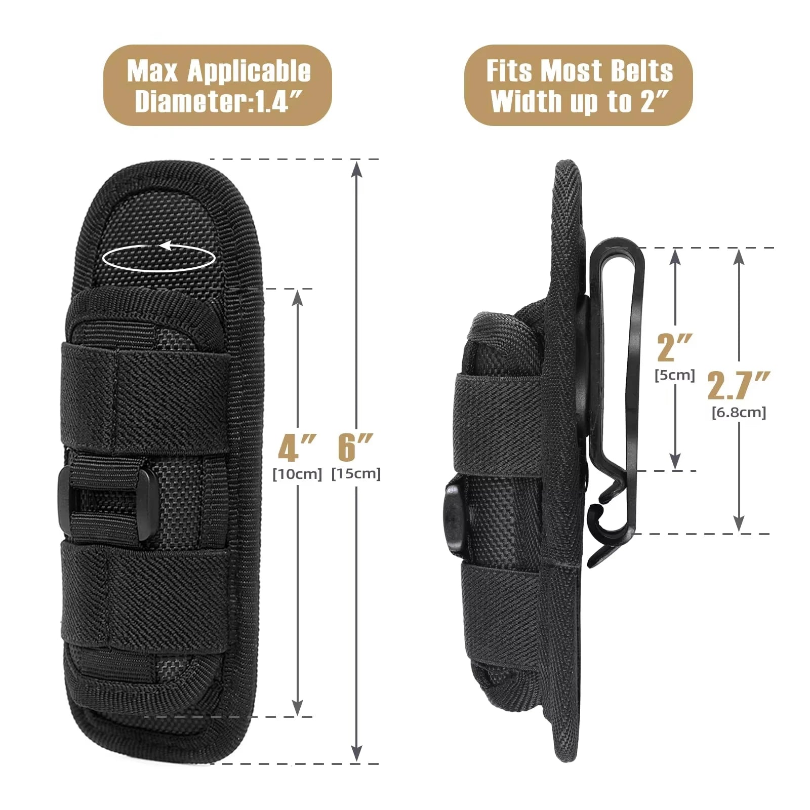 Taktische Taschenlampe Halterung für Outdoor-Aktivitäten – clever-campen Ansicht 3