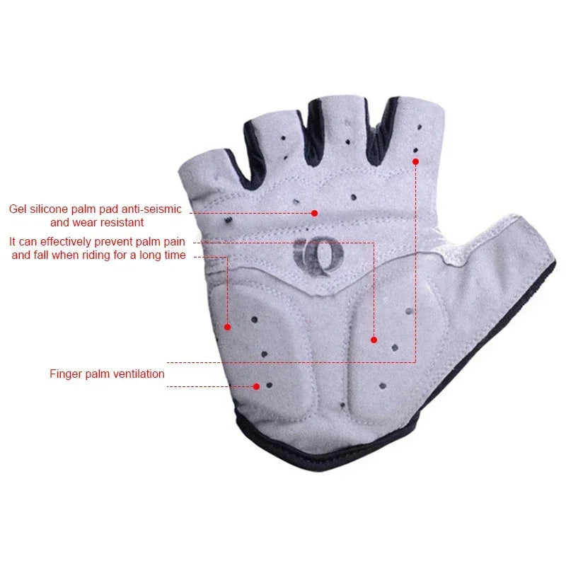 Halbfinger Fahrradhandschuhe mit Gel und Anti-Rutsch – clever-campen Ansicht 3