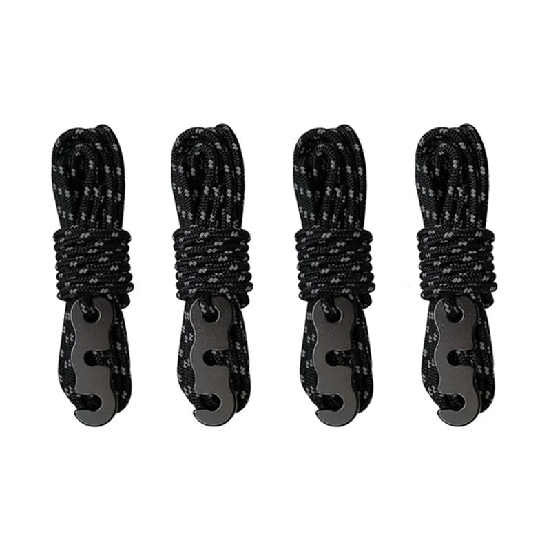 4 reflektierende Zeltleinen mit Haken – windfest und sicher – clever-campen Ansicht 6