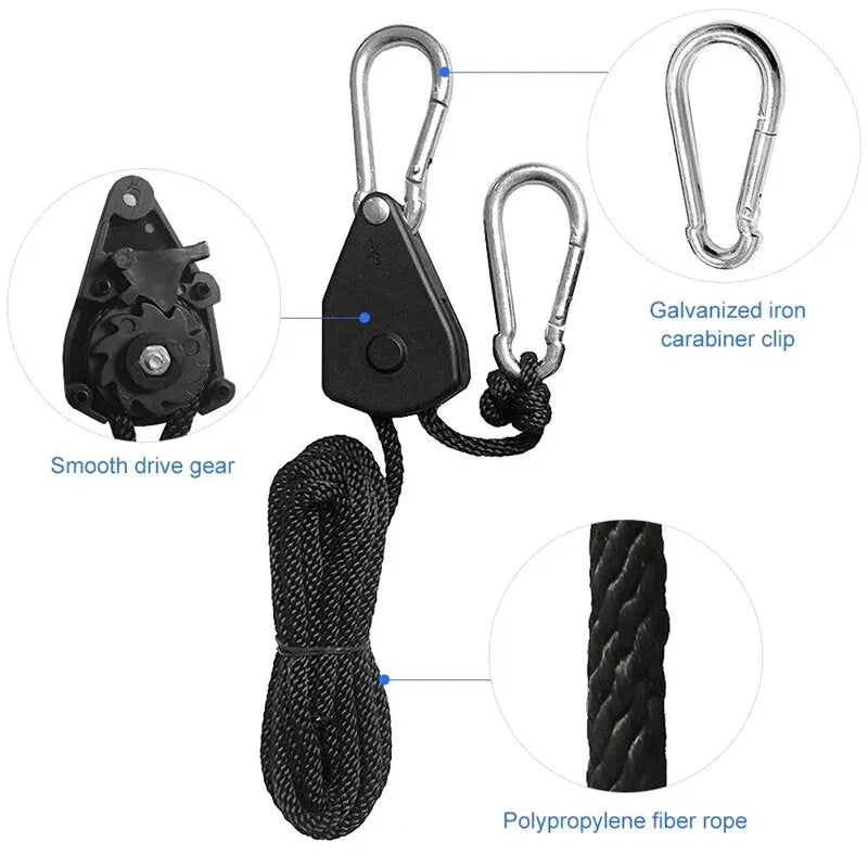 Verstellbares Abspannseil mit Karabiner für Zeltzubehör – clever-campen Ansicht 4