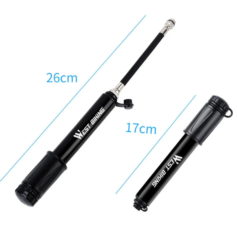 WEST BIKING Mini Fahrradpumpe Aluminium 100Psi – clever-campen Ansicht 6
