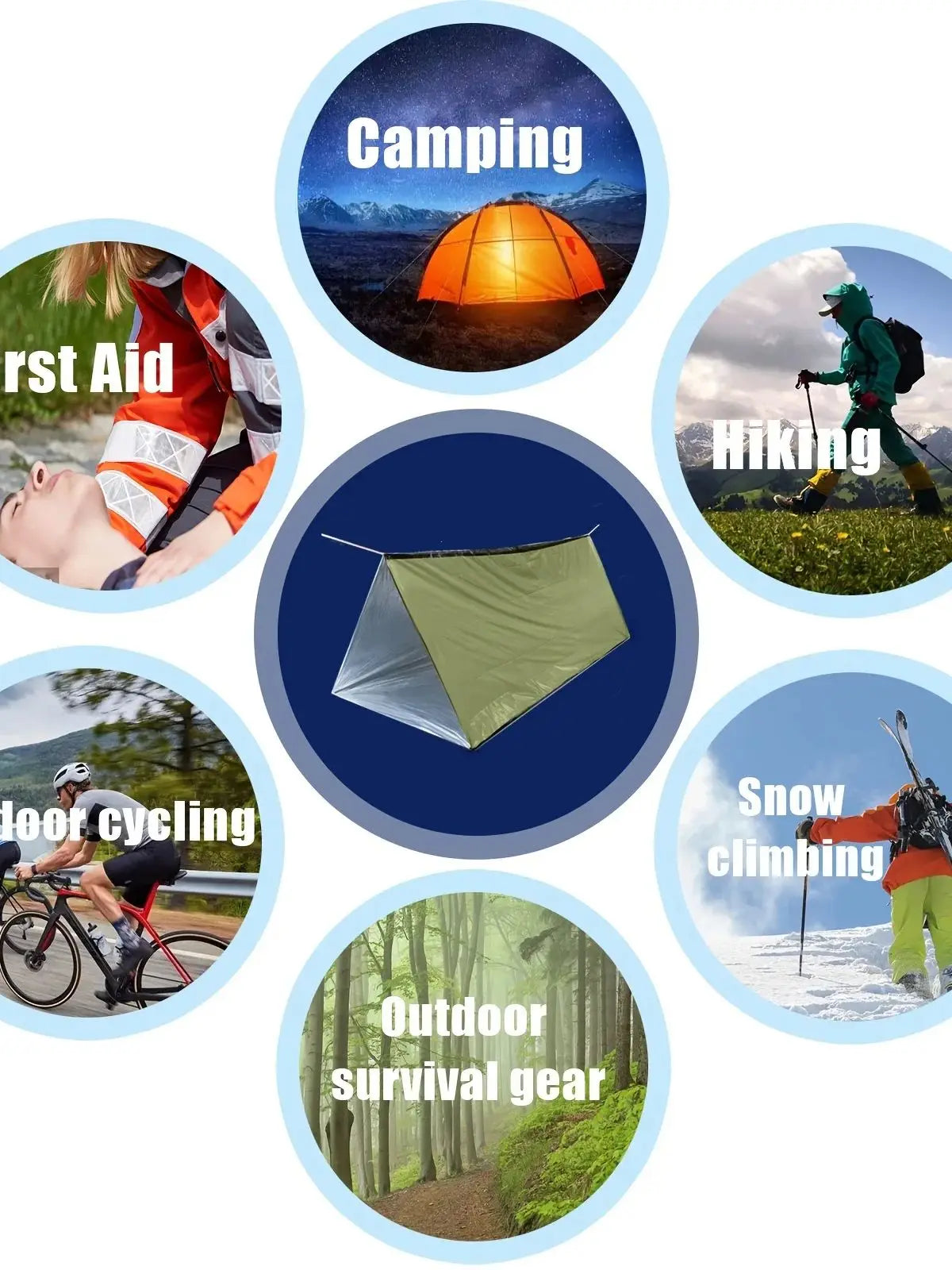 Notfall Tube Zelt für 2 Personen – Wasserdicht – clever-campen Ansicht 4