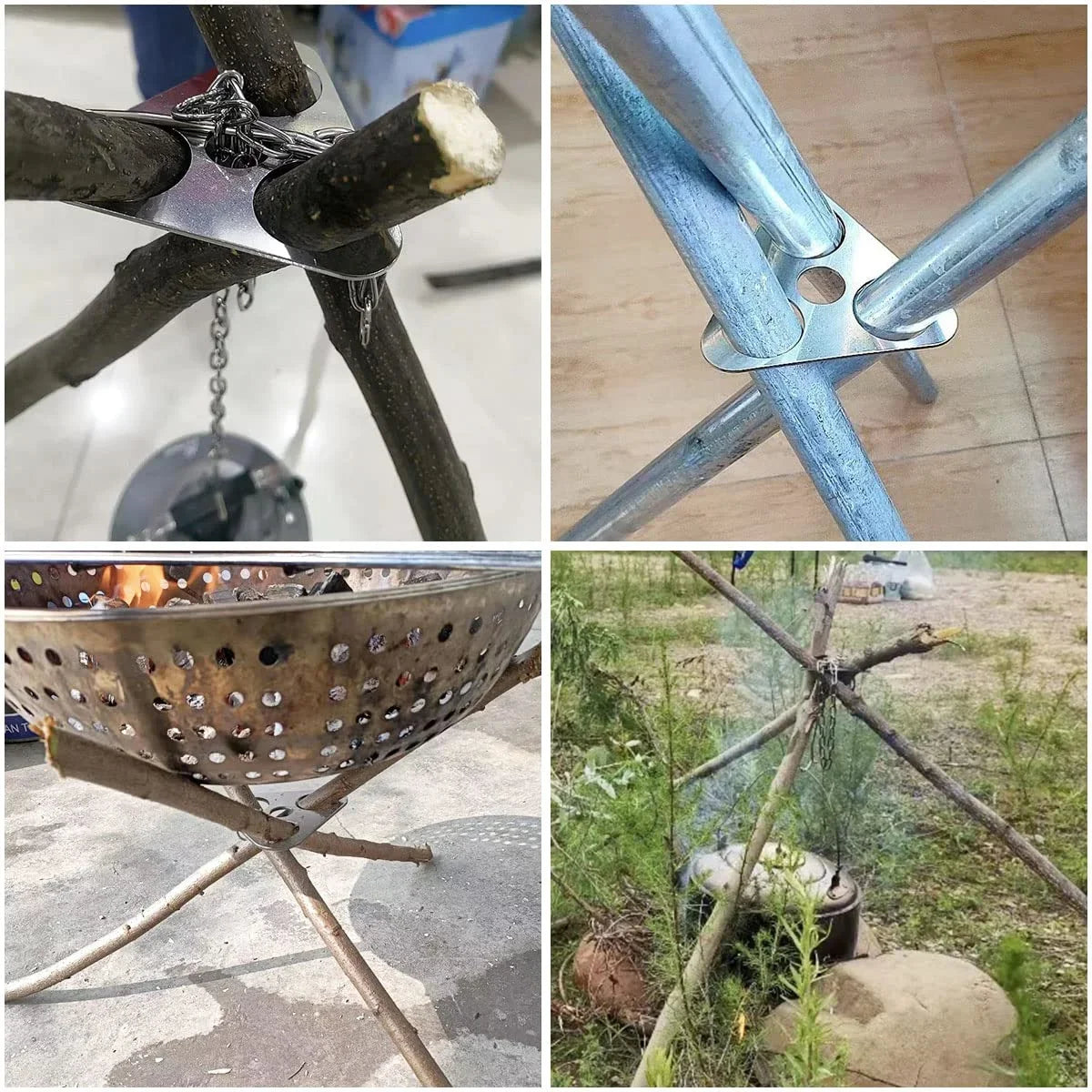 Tragbares Edelstahl Camping Tripod für BBQ und Kochen – clever-campen Ansicht 5