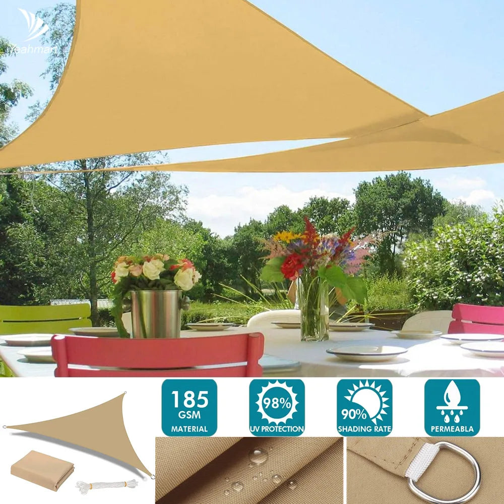 Wasserdichtes Dreieck-Sonnensegel 98% UV-Schutz – clever-campen Ansicht 3