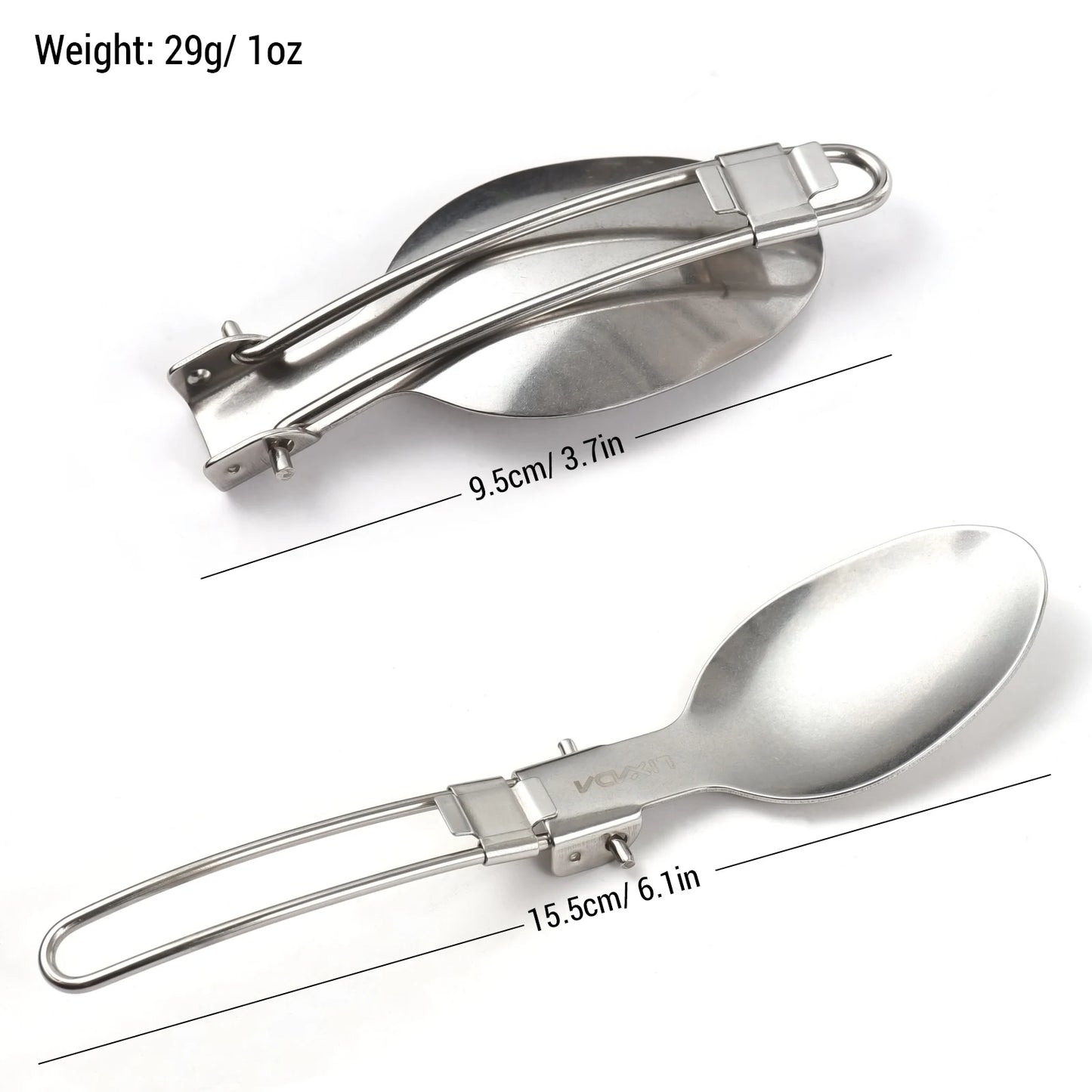 Titanium Spork Set mit langem Griff für Camping – faltbar – clever-campen Ansicht 5