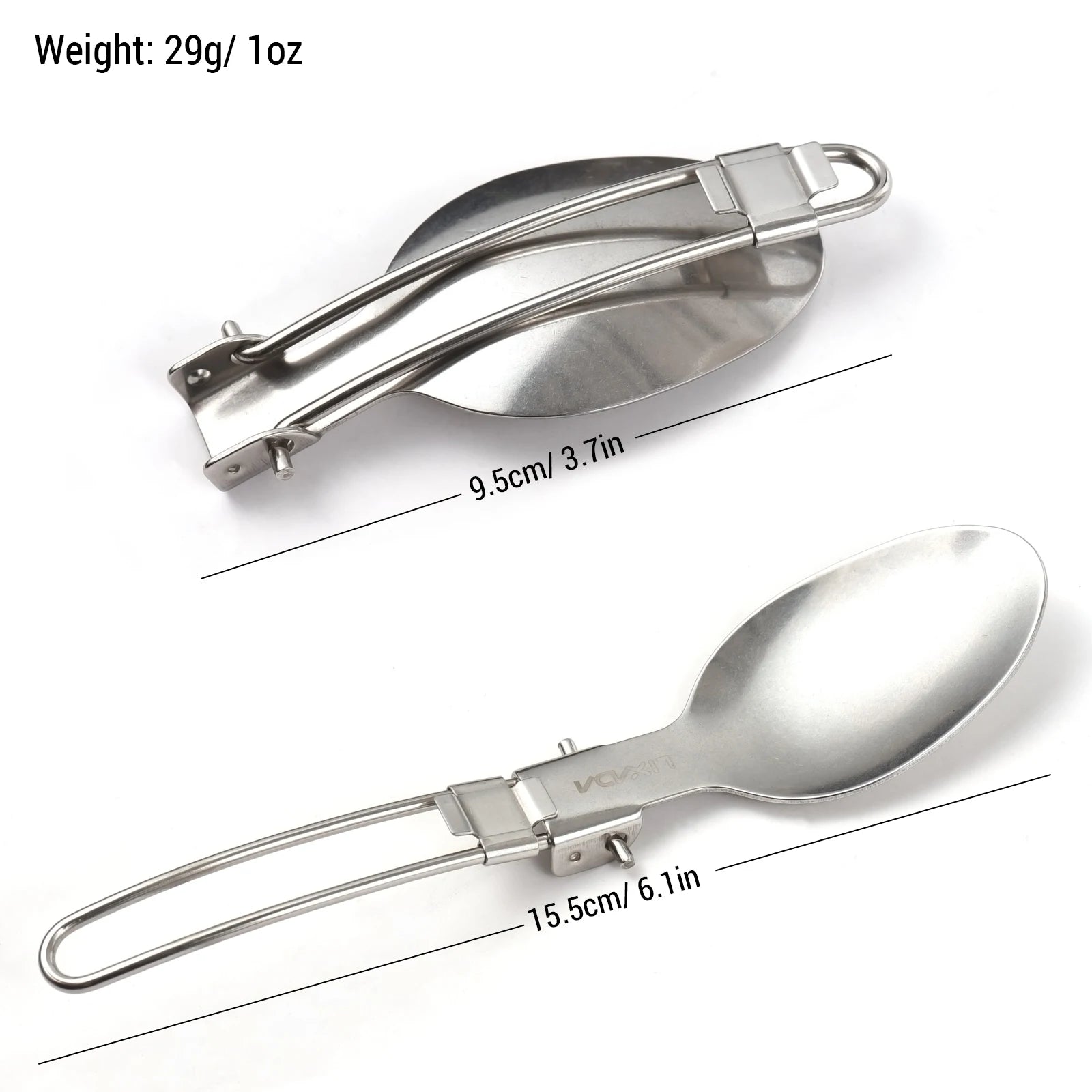 Titanium Spork Set mit langem Griff für Camping – faltbar – clever-campen Ansicht 5