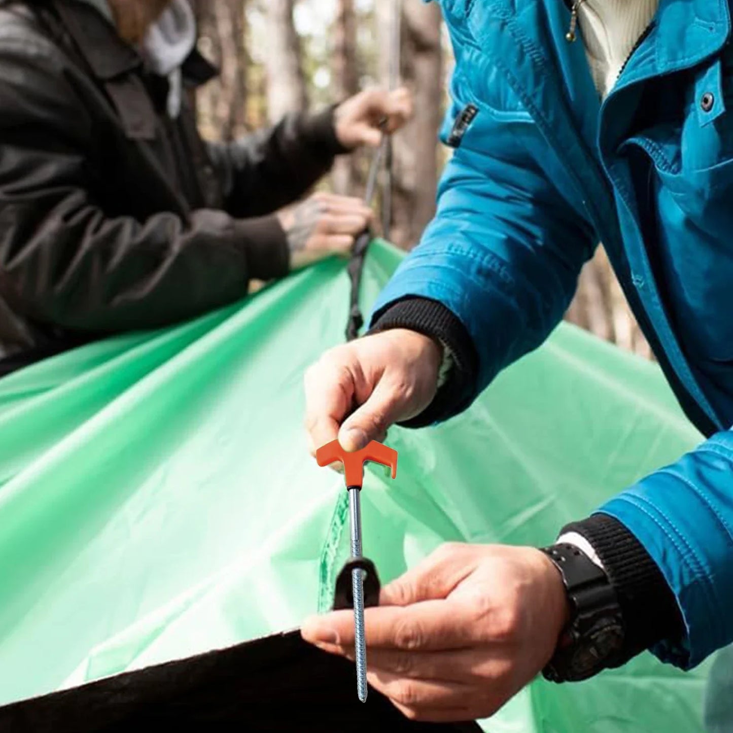 8-Zoll Schraub-Zeltpflock – Robuster Anker für Camping – clever-campen Ansicht 3