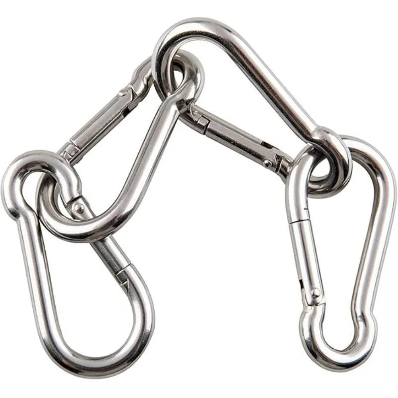 4er Set 304 Edelstahl Karabinerhaken für Hängematten – clever-campen Ansicht 4