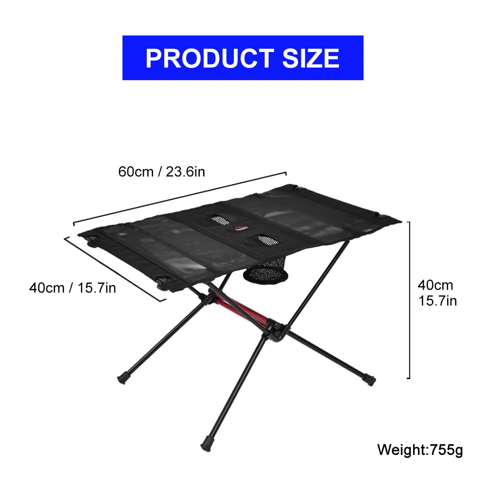 WIDESEA Klappbarer Campingtisch mit Getränkehaltern – clever-campen Ansicht 2
