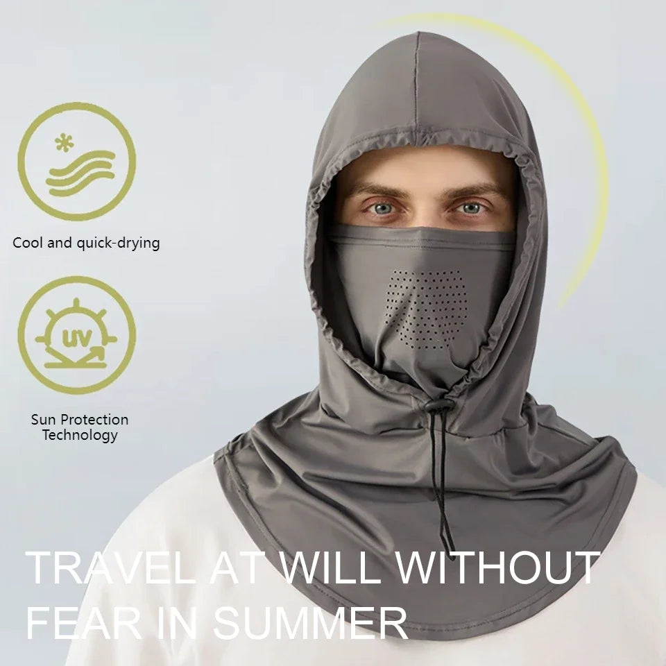 Atmungsaktive Sonnenhaube mit Gesichtsschutz für Outdoor – clever-campen Ansicht 3