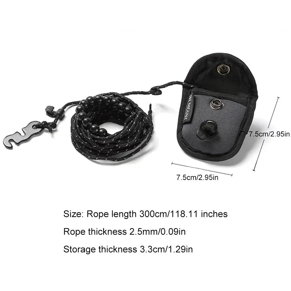 Verstellbare 3M Wäscheleine mit 12 Clips für Camping – clever-campen Ansicht 6