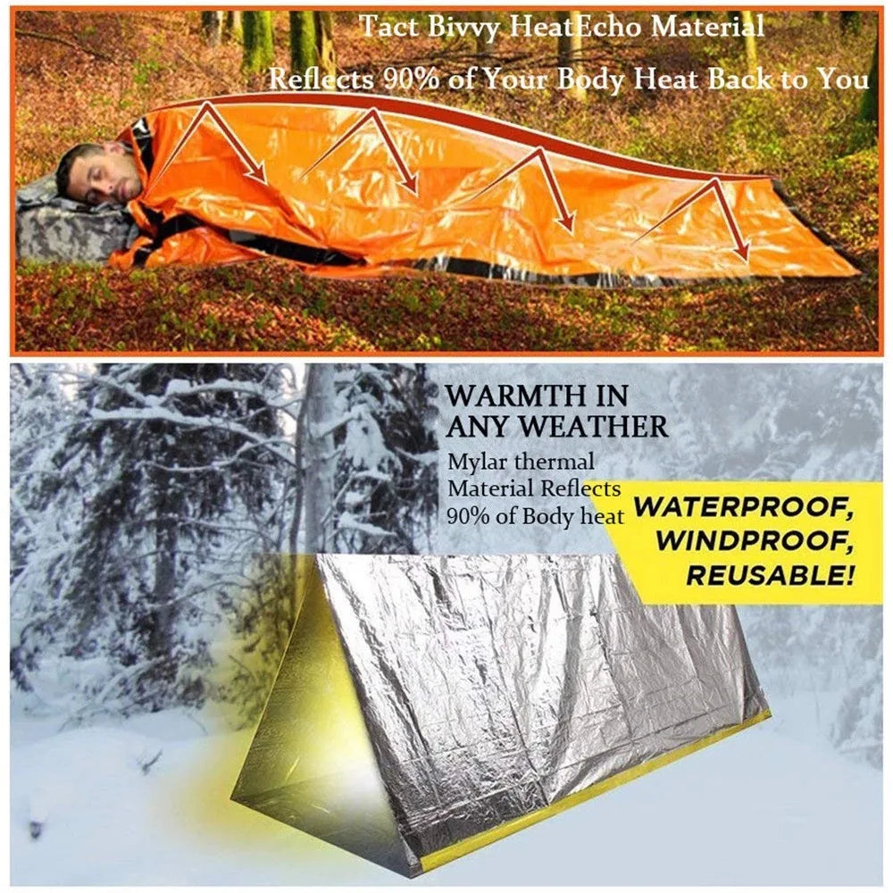 Notfall Schlafsack wasserdicht für Outdoor und Camping – clever-campen Ansicht 5