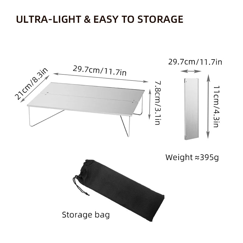 Ultraleichter Klapptisch aus Aluminium für Camping – clever-campen Ansicht 3