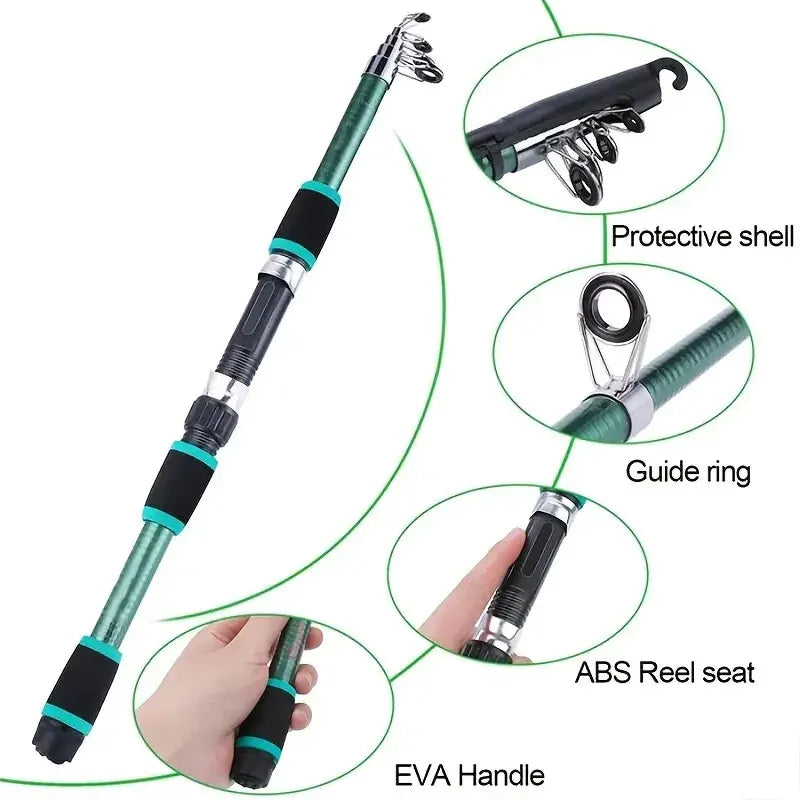 Angelset mit Teleskoprute und Spinnrolle – clever-campen Ansicht 6