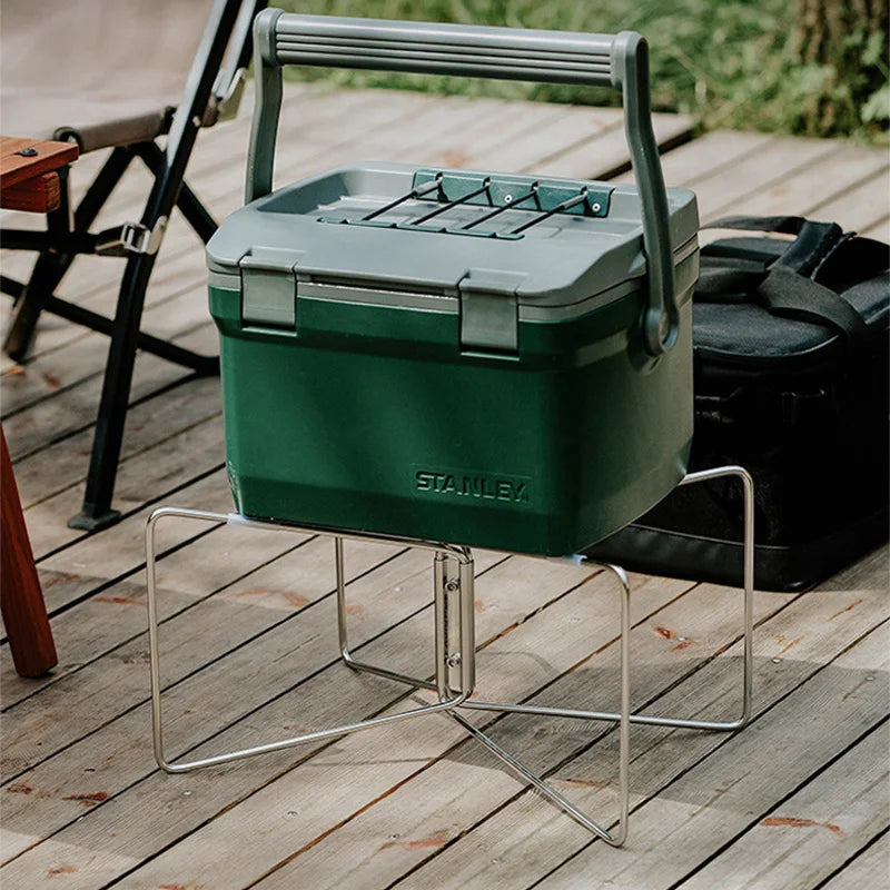 Kompakter Klapp-Tisch aus Edelstahl für Picknick – faltbar – clever-campen Ansicht 2