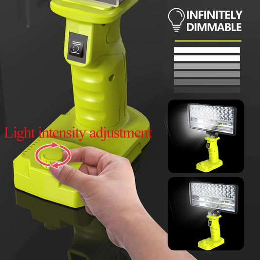 LED Arbeitsleuchte 4000LM für Ryobi 18V Batterien – clever-campen Ansicht 2