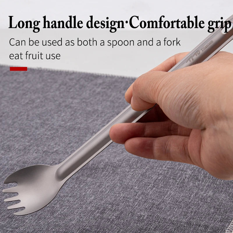 TiTo Titanium Spork mit langem Griff – ultraleicht – clever-campen Ansicht 6