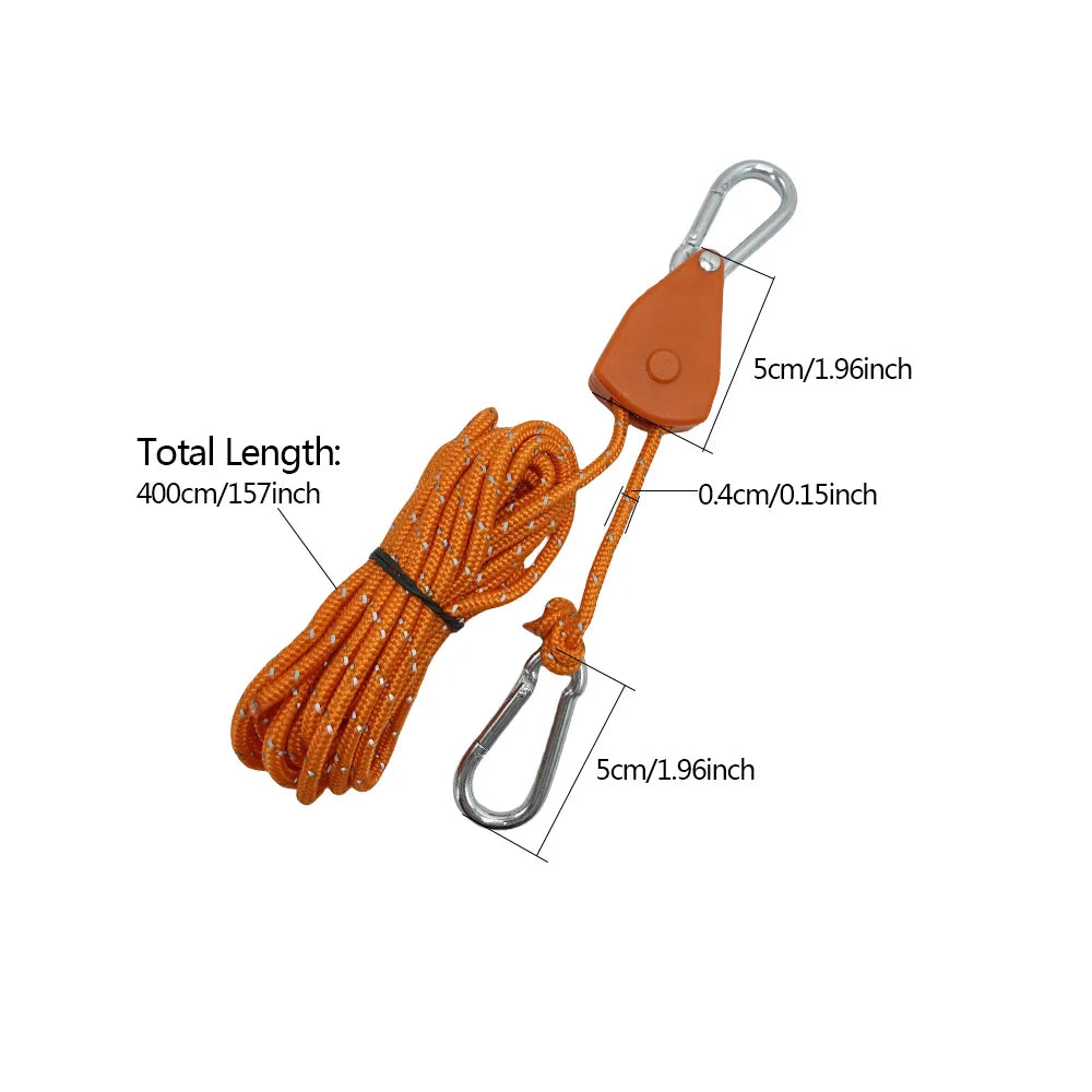 Verstellbarer Zeltseil-Spanner mit Karabiner – clever-campen Ansicht 5