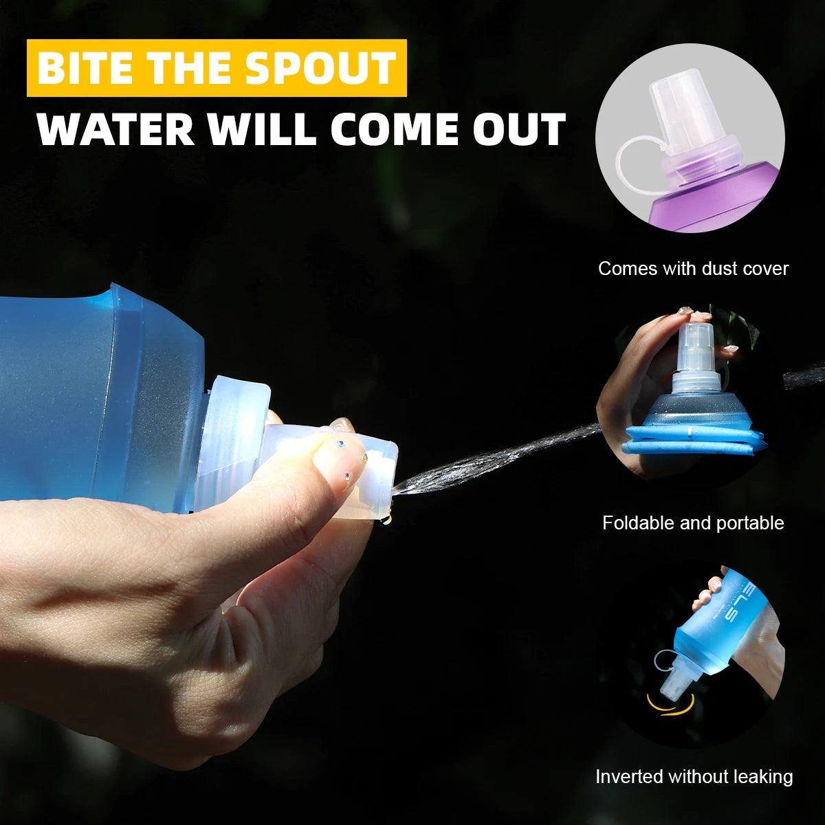 WRELS Outdoor Sport Trinkflasche faltbar für Camping – clever-campen Ansicht 3