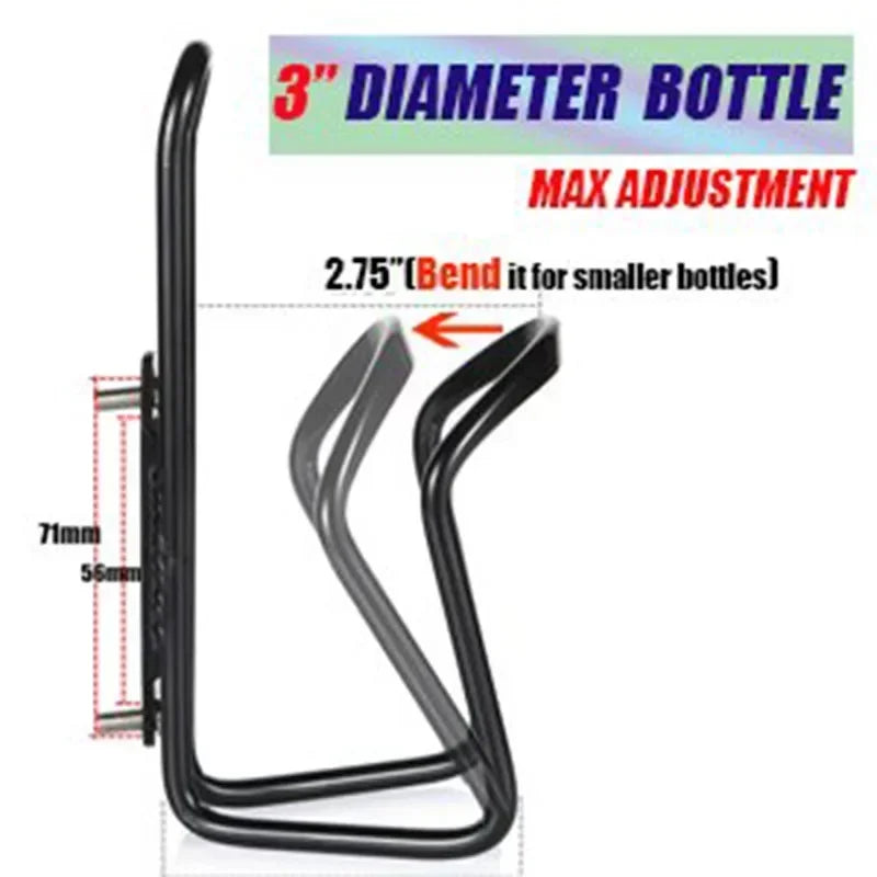Aluminium Flaschenhalter für Fahrräder – Schwarz – clever-campen Ansicht 6