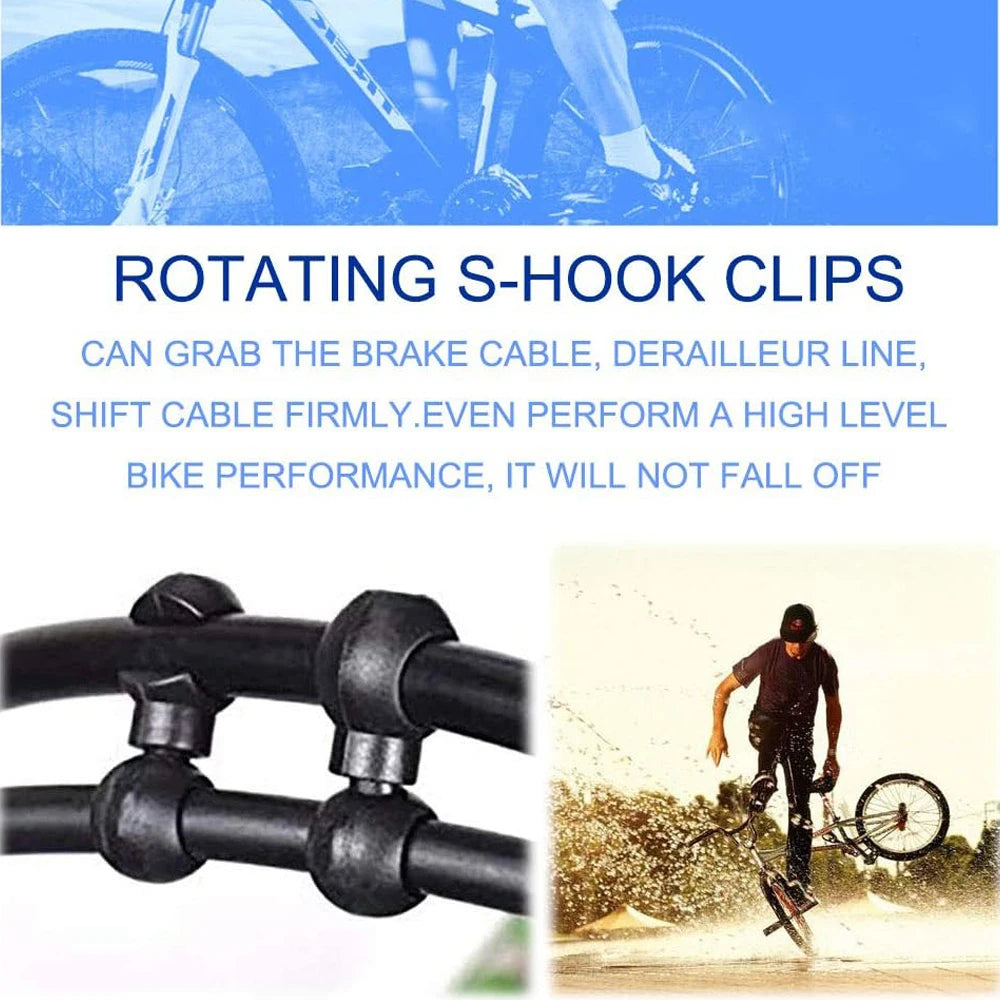 Bicycle Brake Gear Cable Clips Set – Schwarz – clever-campen Ansicht 6