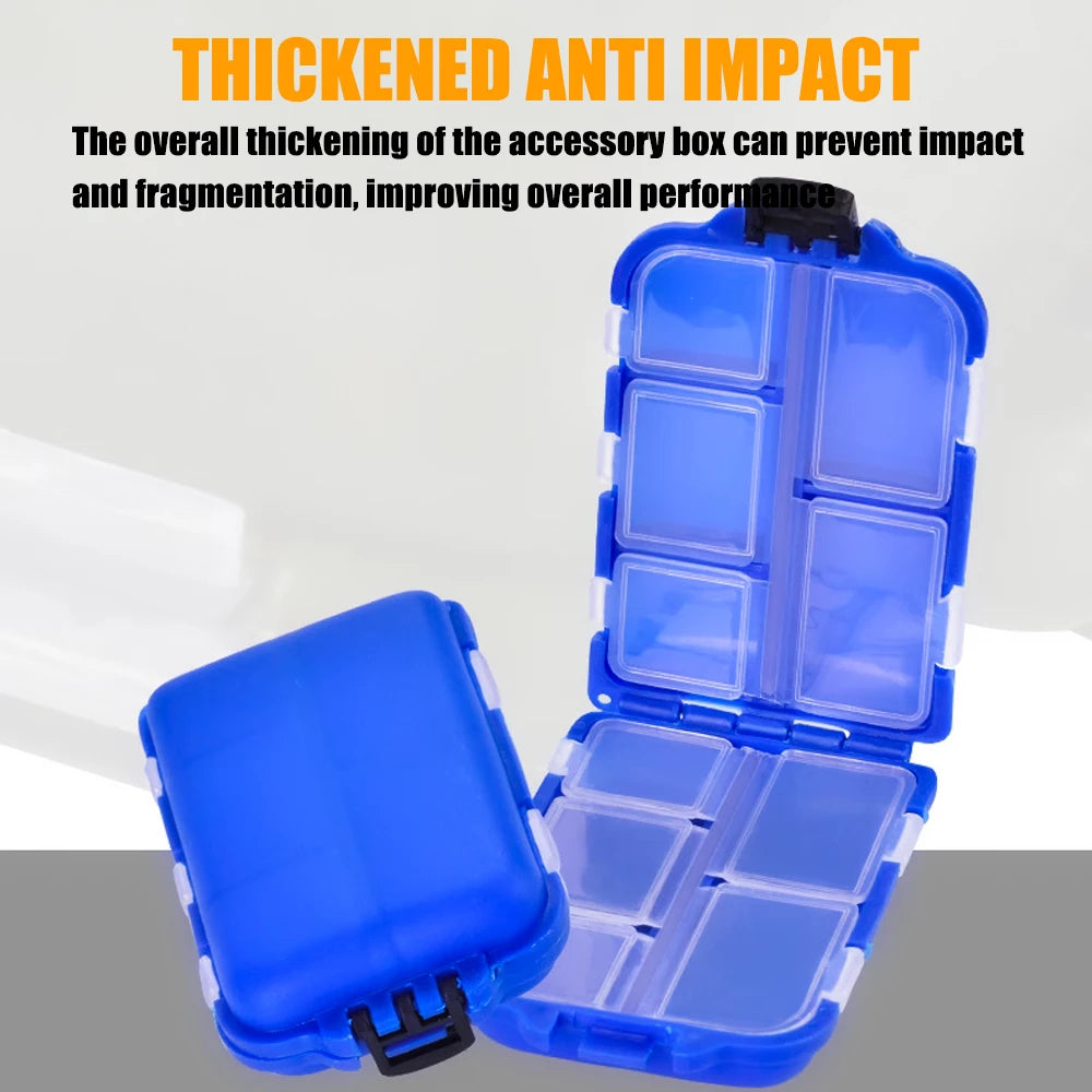Wasserdichte Mini Angelbox mit Fächern für Haken und Köder – clever-campen Ansicht 4