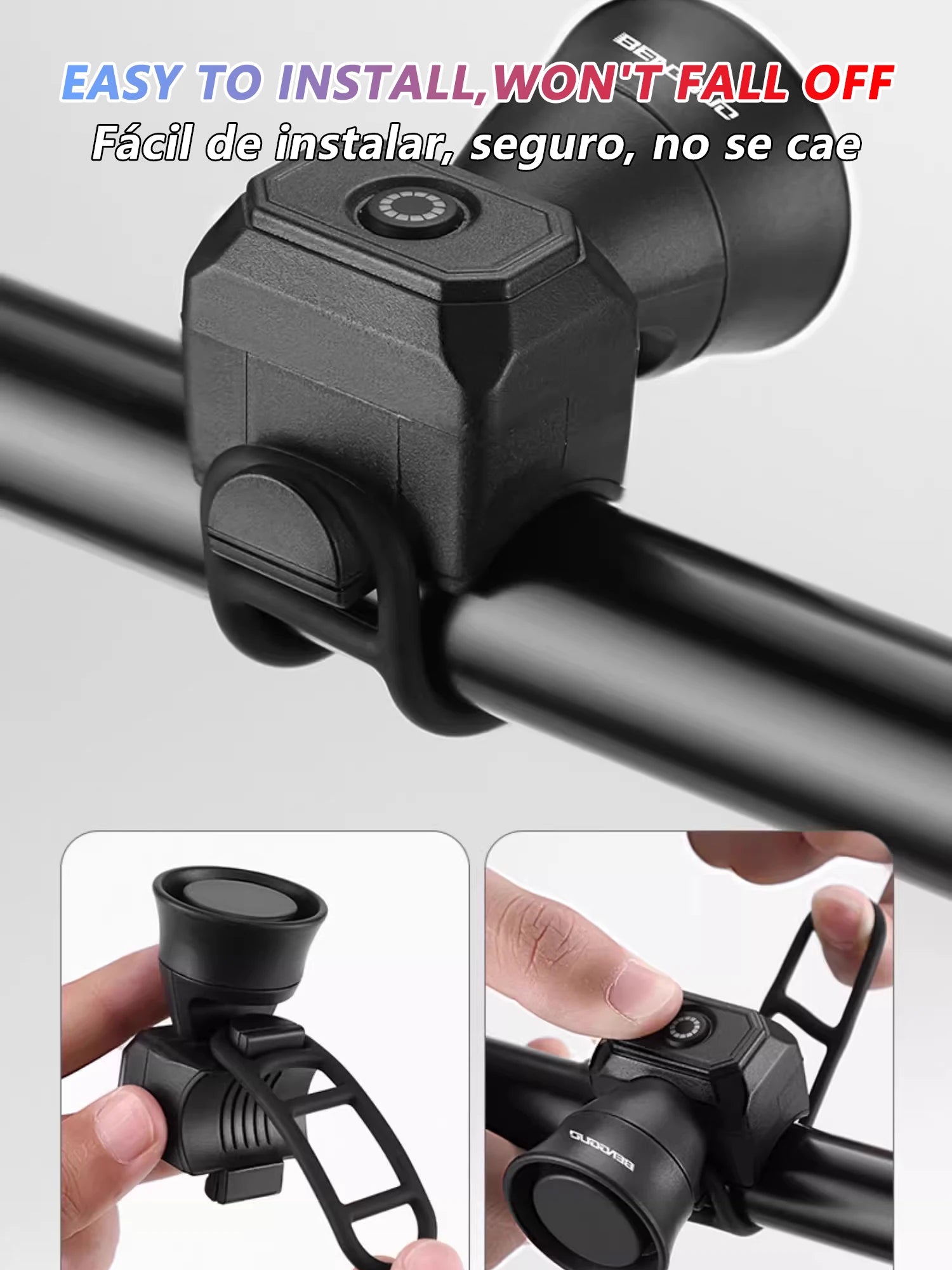 5-Modi Fahrradklingel Mountain Bike Mini Batterie – clever-campen Ansicht 4