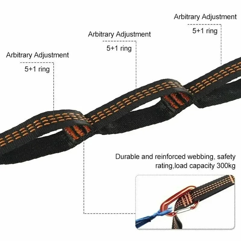 Hängematten Gurte aus verstärktem Polyester 300kg Tragkraft – clever-campen Ansicht 5