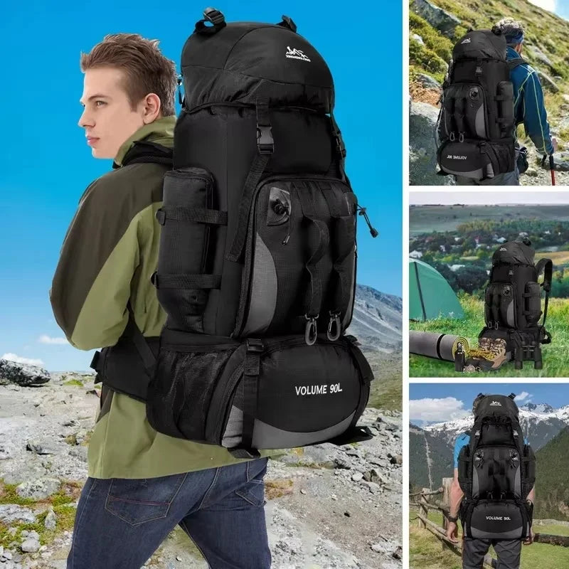90L Wasserdichter Wanderrucksack für Outdoor-Aktivitäten – clever-campen Ansicht 3