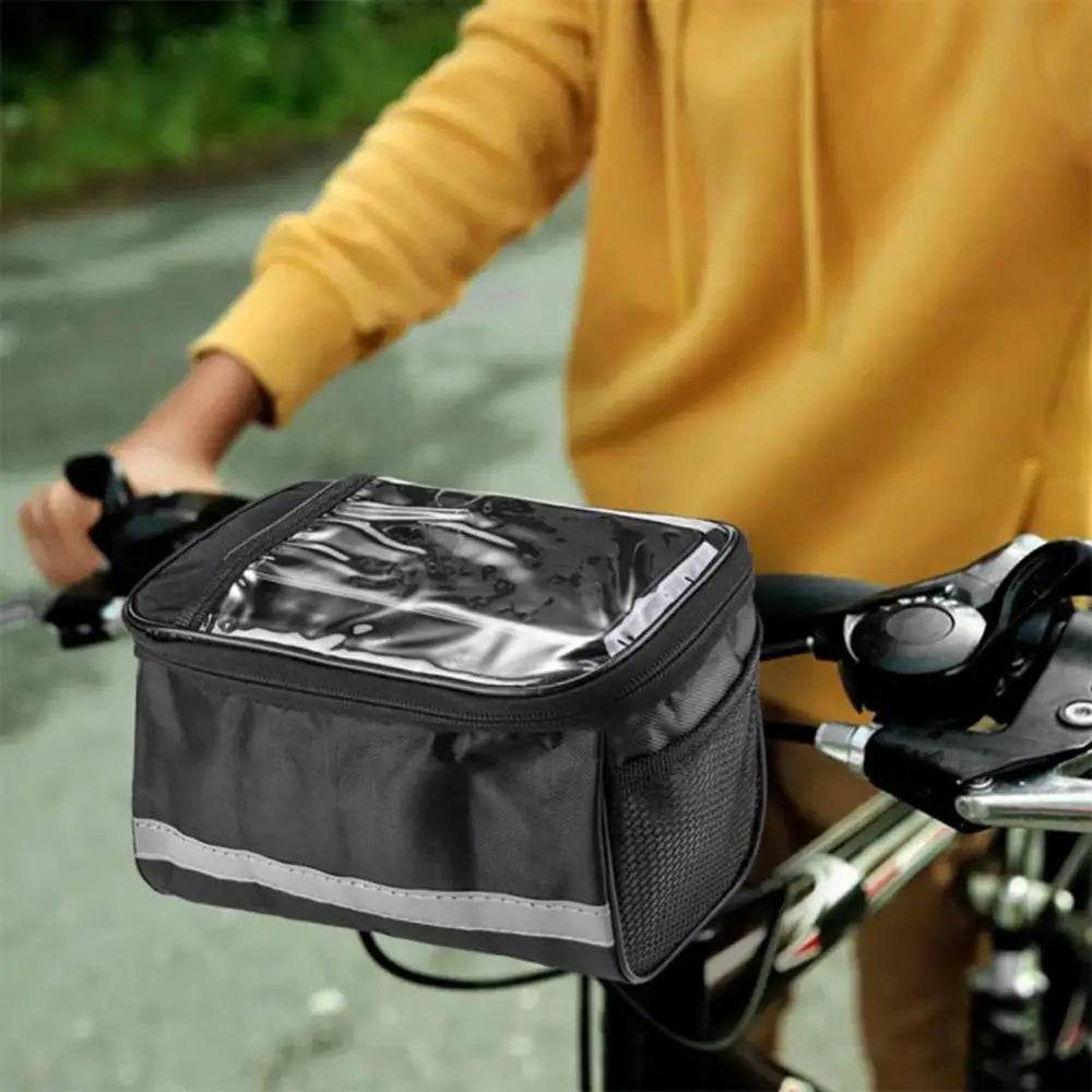 Fahrrad Lenkertasche mit reflektierendem Streifen – clever-campen Ansicht 6
