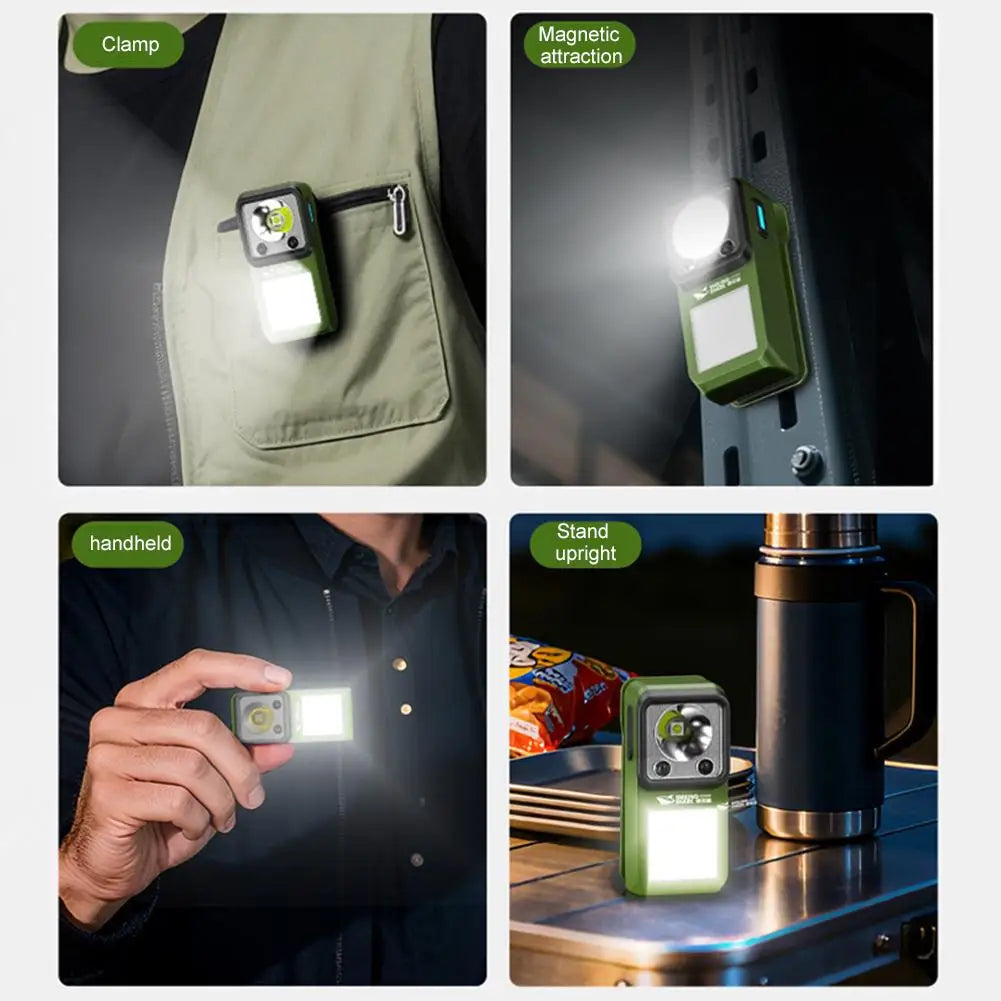 LED Magnetlampe mit Clip – Wiederaufladbare Notfalllampe – clever-campen Ansicht 4