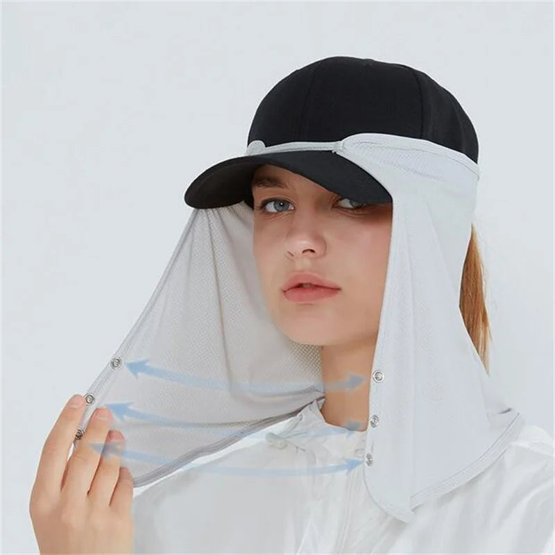 Schnelltrockende Angelmütze mit UV-Schutz und Nackenschutz – clever-campen Ansicht 3