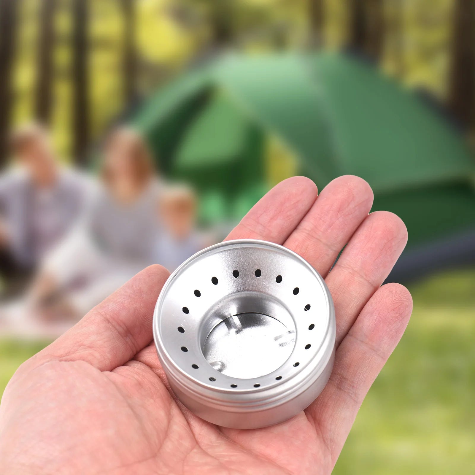 Mini Campingkocher aus Aluminium mit Windschutz – clever-campen Ansicht 5