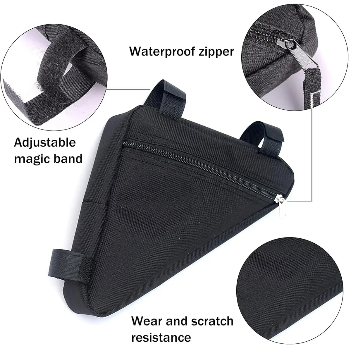 Dreieckige Fahrradtasche für Lenker und Rahmen – clever-campen Ansicht 4
