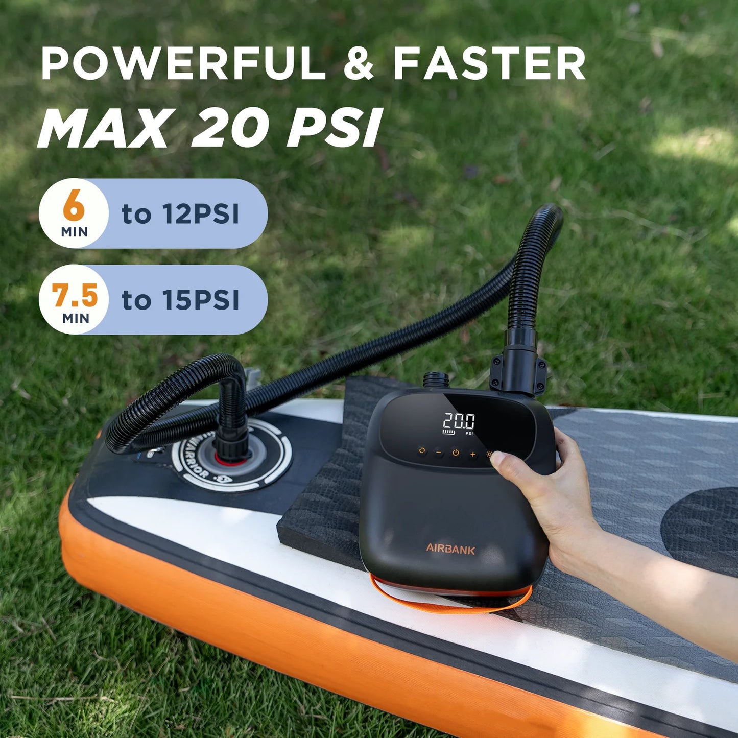 Airbank SUP Pumpe 20PSI wiederaufladbar für Zelte & Boote – clever-campen Ansicht 3