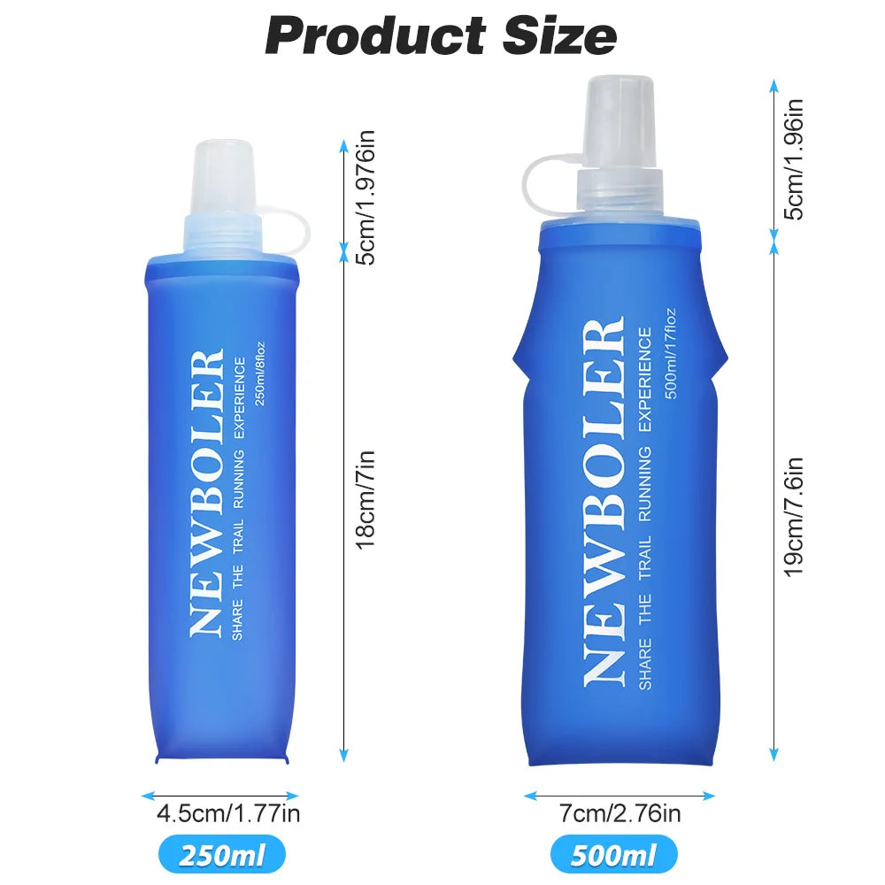 NEWBOLER Faltbare Trinkflasche 150ml 250ml 500ml TPU – clever-campen Ansicht 2
