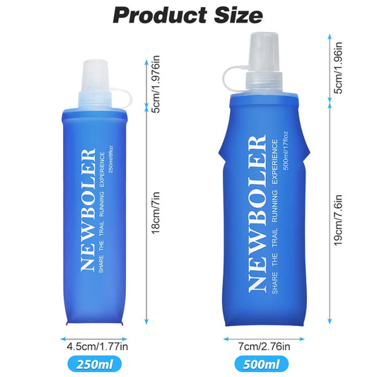 NEWBOLER Faltbare Trinkflasche 150ml 250ml 500ml TPU – clever-campen Ansicht 2