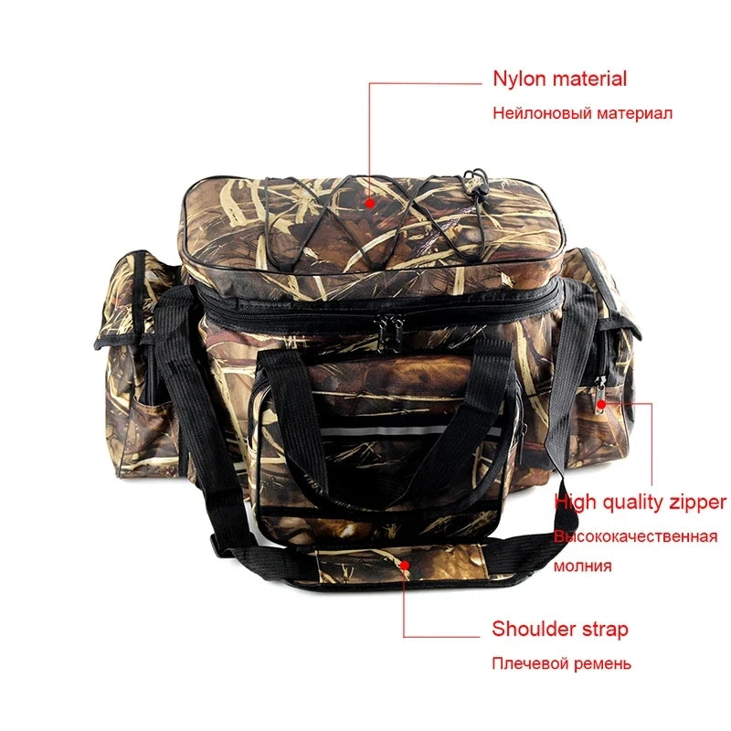 Wasserdichte Nylon Angeltasche 50x30x25cm mit grossem – clever-campen Ansicht 4