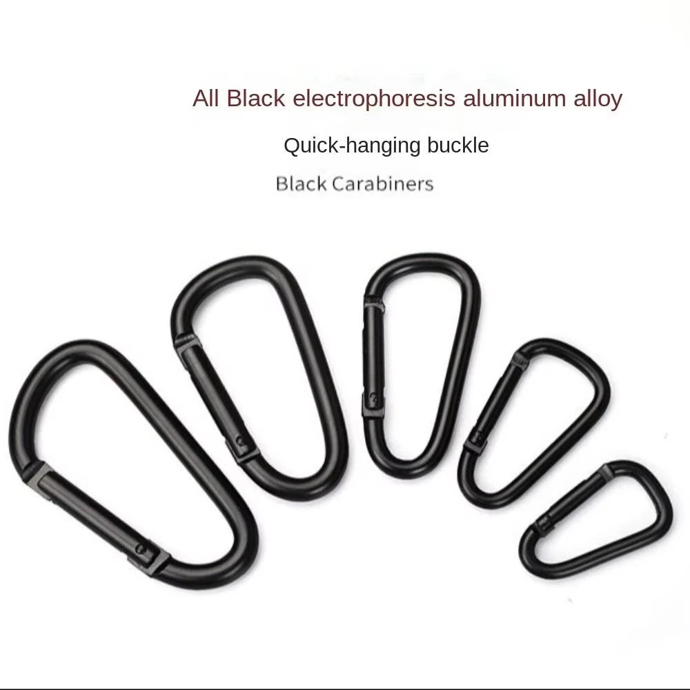 Schwarze Aluminiumlegierung Karabinerhaken – 5er Set – clever-campen Ansicht 4