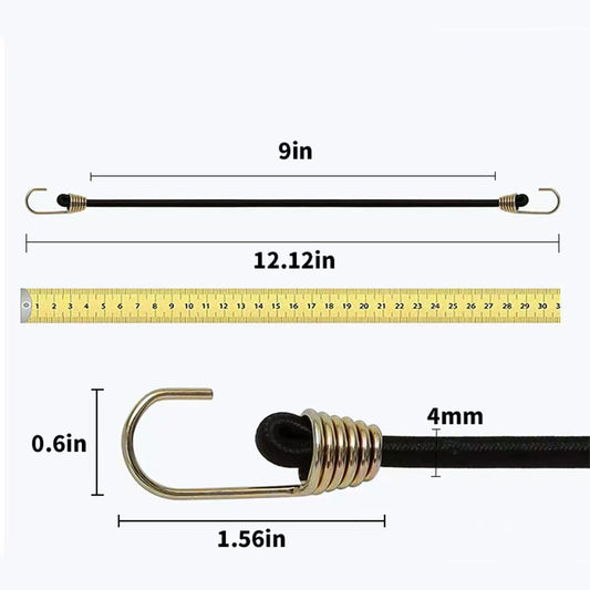 Robuste elastische Bungee-Cords mit Haken für Camping – clever-campen Ansicht 2