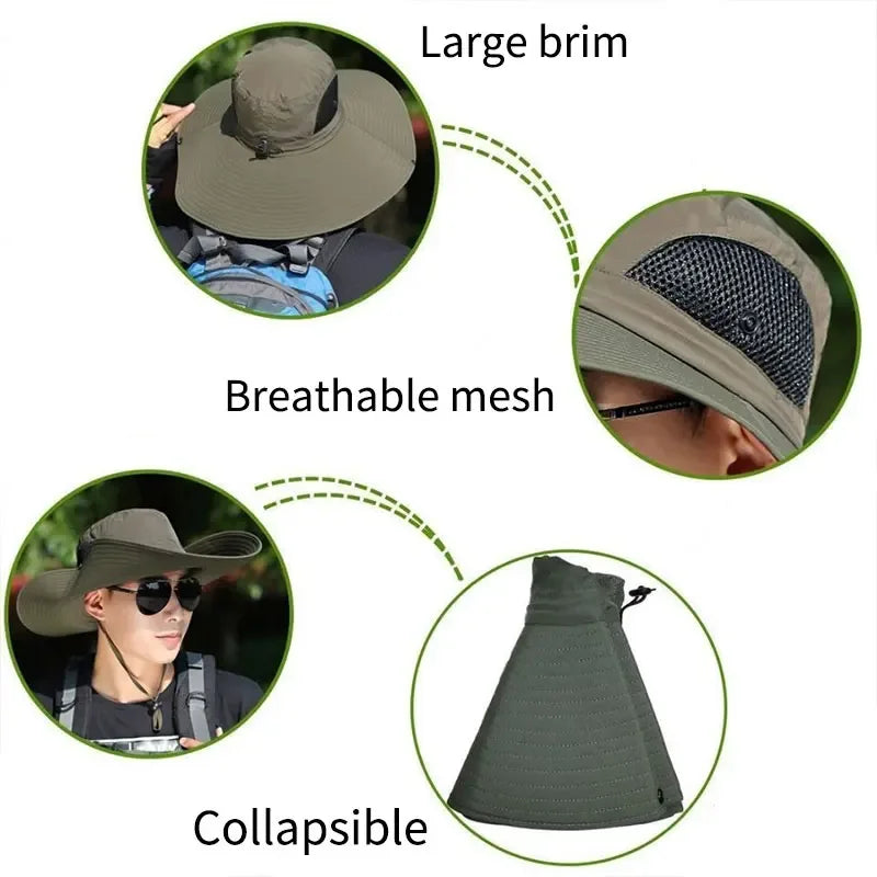 Atmungsaktiver Sonnenhut für Männer und Frauen - UV-Schutz – clever-campen Ansicht 6