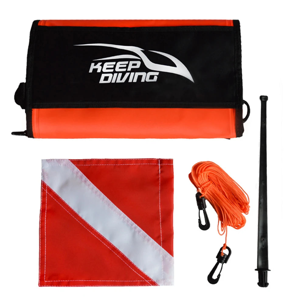 Aufblasbare Sicherheitsboje mit Tauchflagge für Angler – clever-campen Ansicht 5