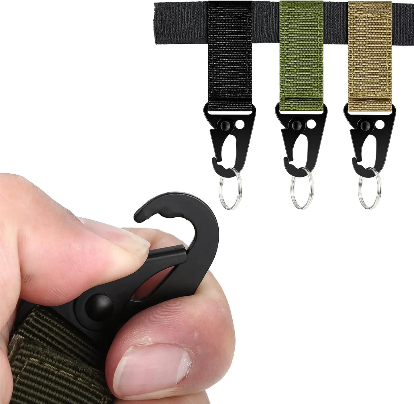 Taktischer Nylon Karabiner Clip für Rucksäcke – clever-campen Ansicht 4