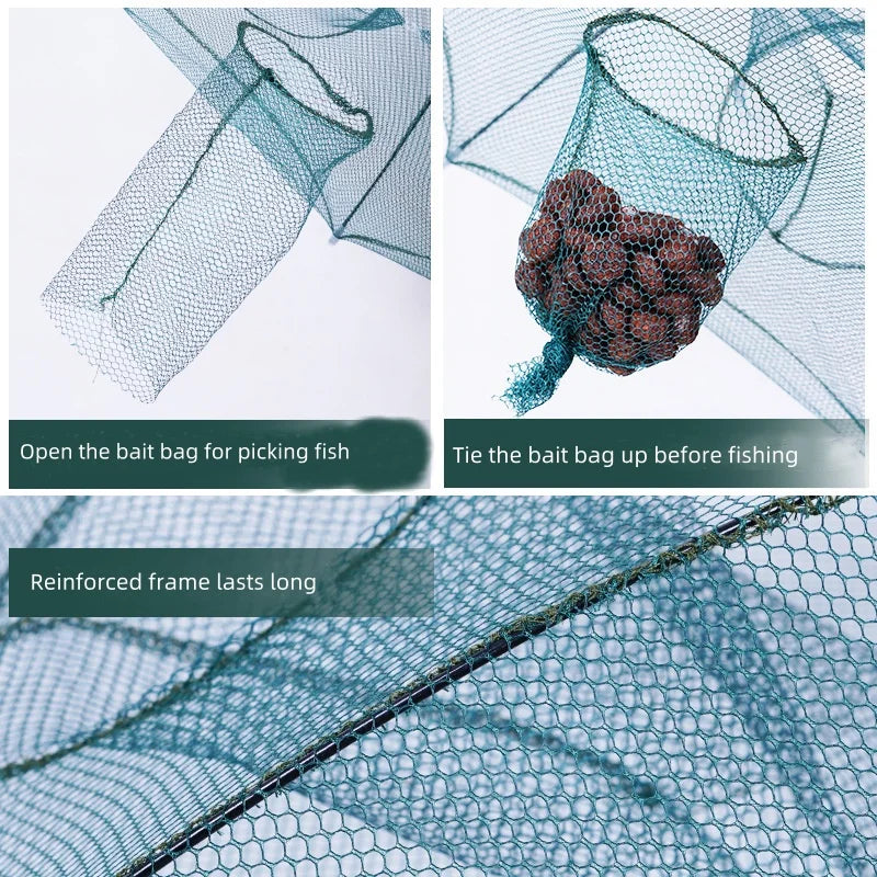 Portables Fischnetz mit 8 Lochern aus Nylon – clever-campen Ansicht 4