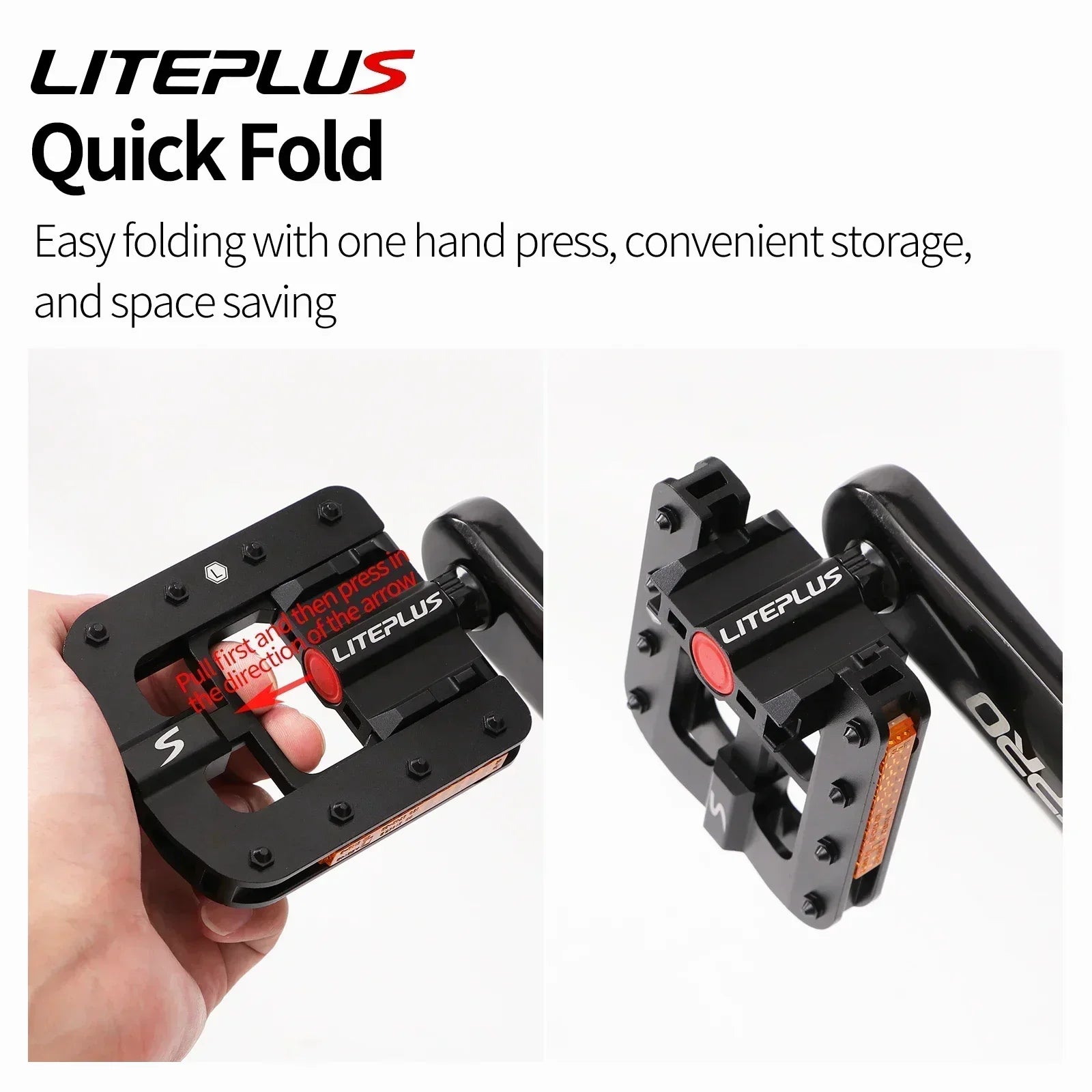 Liteplus Faltbare Fahrradpedale aus Aluminium – clever-campen Ansicht 6