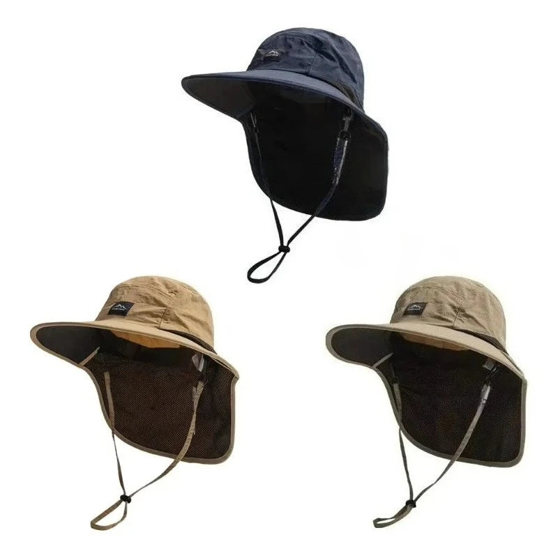 Unisex Winddichter Fischerhut mit Nackenklappe und UV-Schutz – clever-campen Ansicht 5