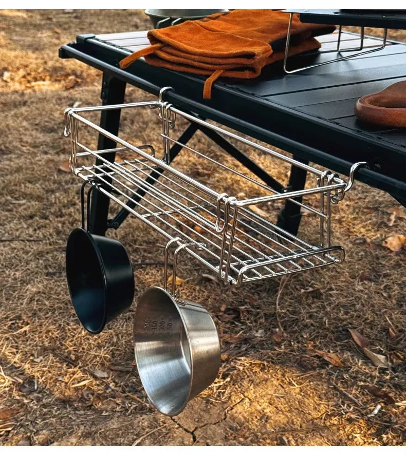 Camping Tisch Erweiterungsregal mit Hängematte